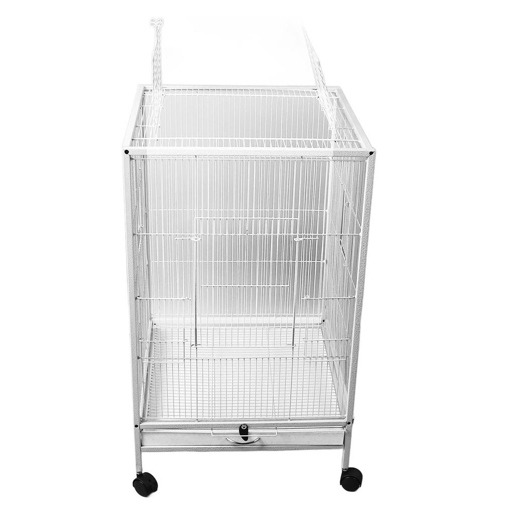 Bird Cage Rustproof Durable Metal Parrot Cage Multifunctional Large Bird Cage with Rolling Stand