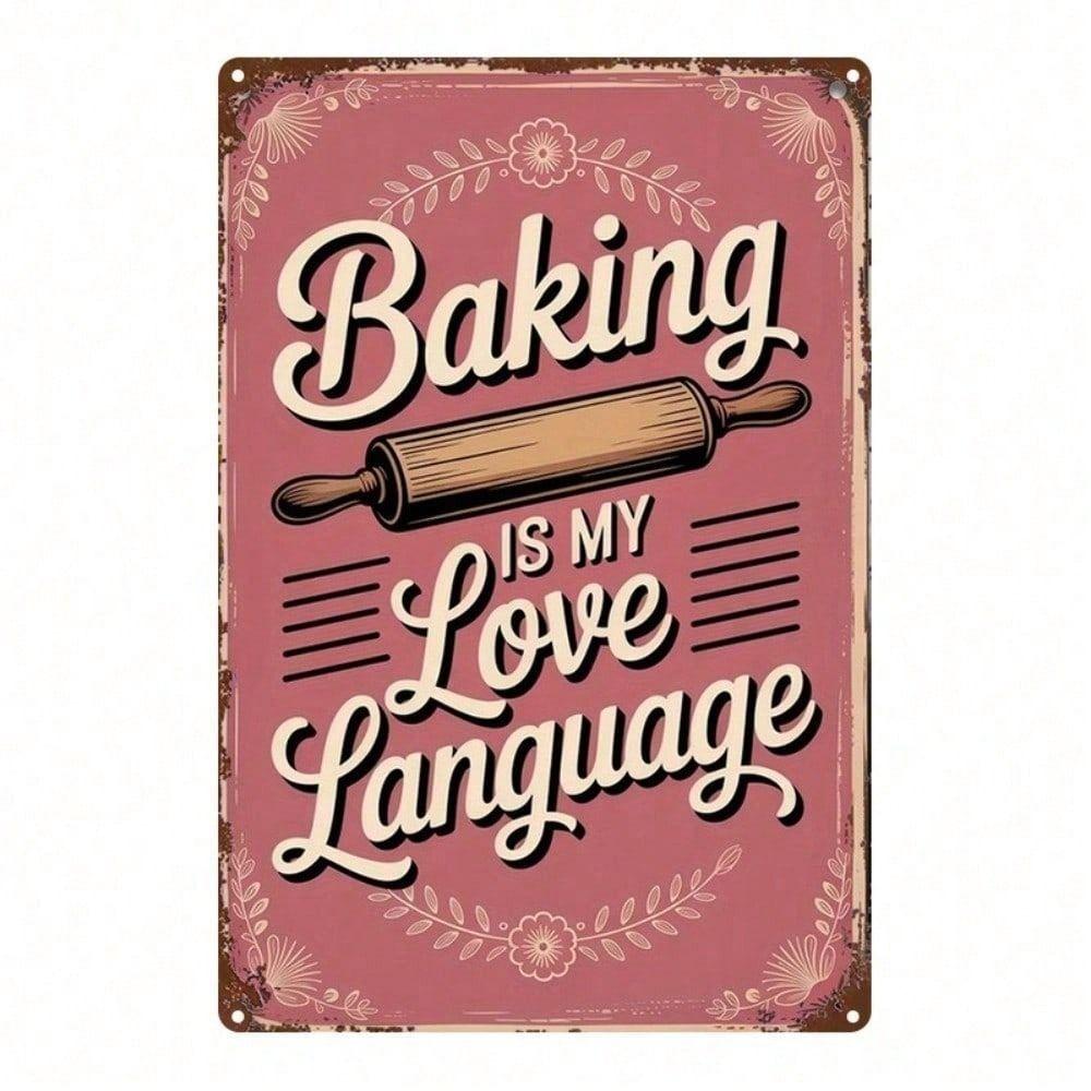 Vintage Metal Sign Bakery Wall Art Kitchen Decor