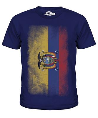 Ekvádorské tričko s vybledlou vlajkou Unisex tričko Tričko s krátkým rukávem Letní cool Grafické tričko Neformální košile