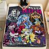 1 Stück Monster High Druck Flanelldecke, Hohe Qualität, Bequem für alle Jahreszeiten, Heimdekoration, Wärme und Komfort, Perfekt für Weihnachtsgeschenke