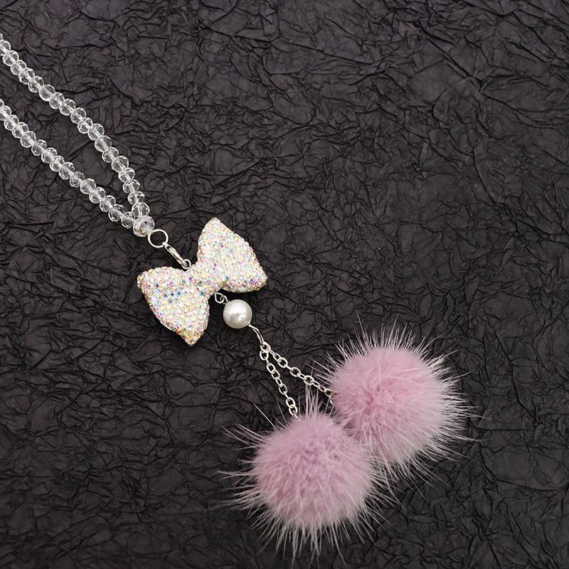 

Креативная хрустальная цепочка, подвеска для зеркала заднего вида автомобиля с плюшевым материалом StyleA