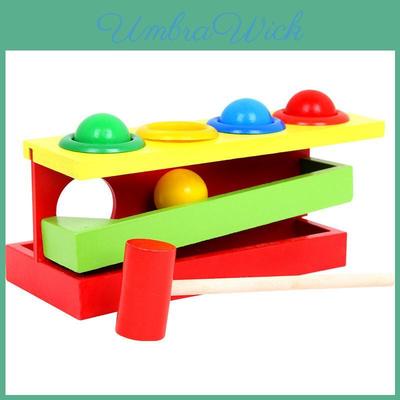 Jeu de martelage à correspondance de couleurs en bois pour tout-petits, jeu de balles interactif pour 1-2-3 ans