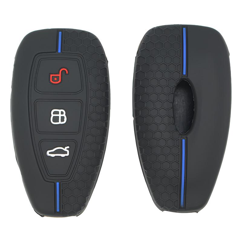 Wabenförmige Silikon-Autoschlüsselhülle für Ford Fiesta/Focus/C-Max