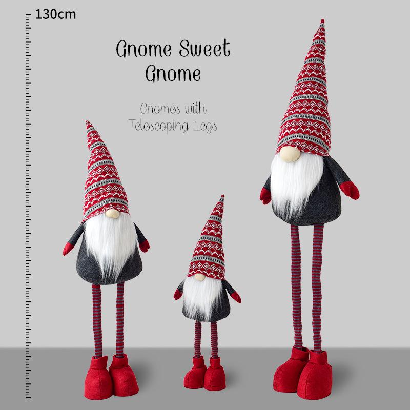 Telescopic Faceless Rudolph Christmas Ornament Doll