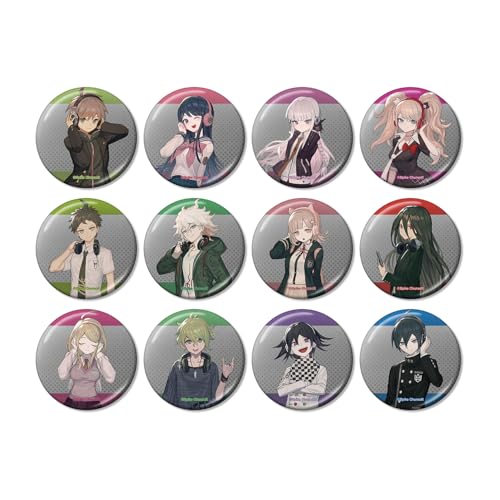 Danganronpa Series Lack Illustration Headphones Ver. Trading Metallic Can Badges Box of 12