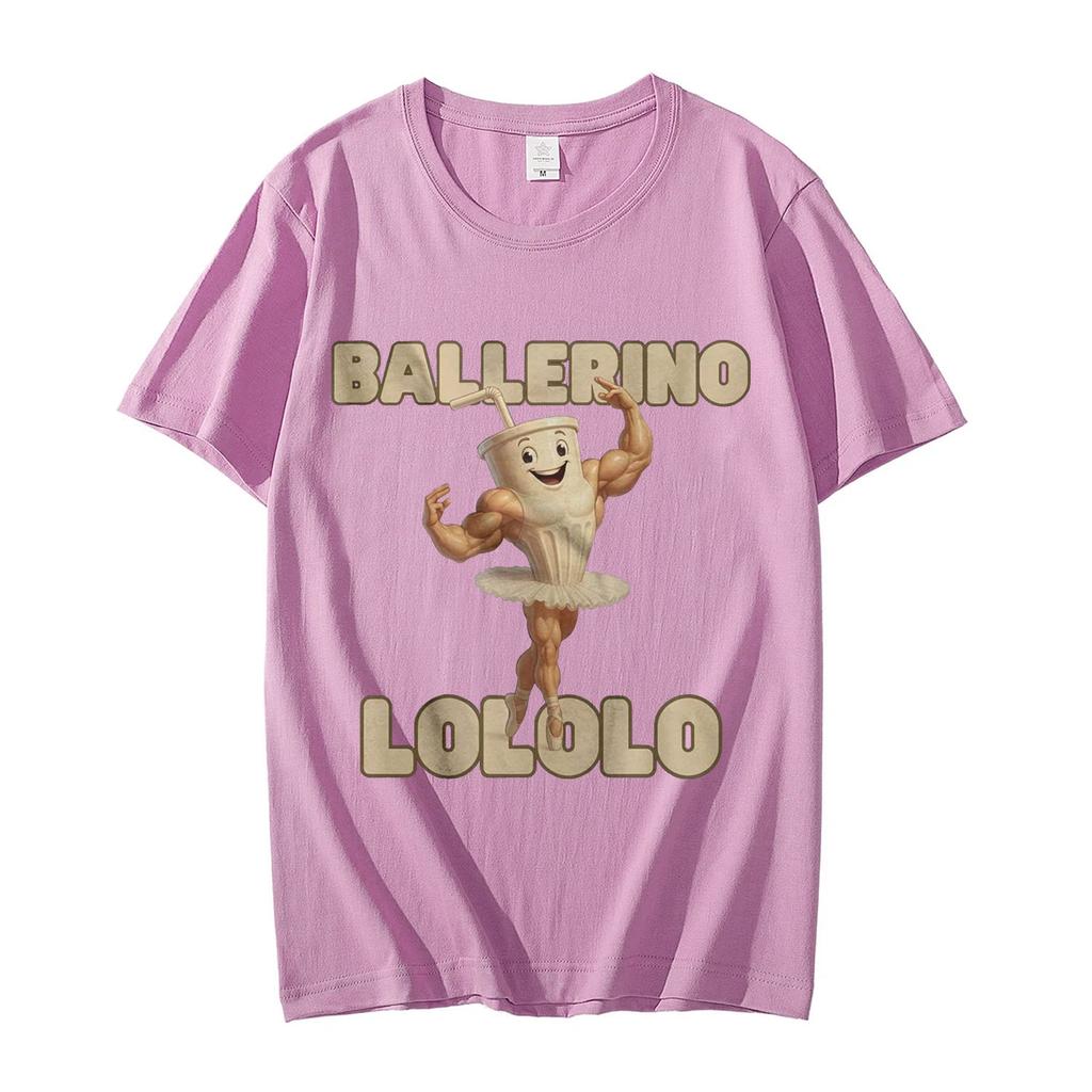 Ballerino LoLoLo Dancer Graphic T Shirts Funny Italian Brainrot Meme Merch Tshirts Mens Women Casual Fashion Oversized Tshirt