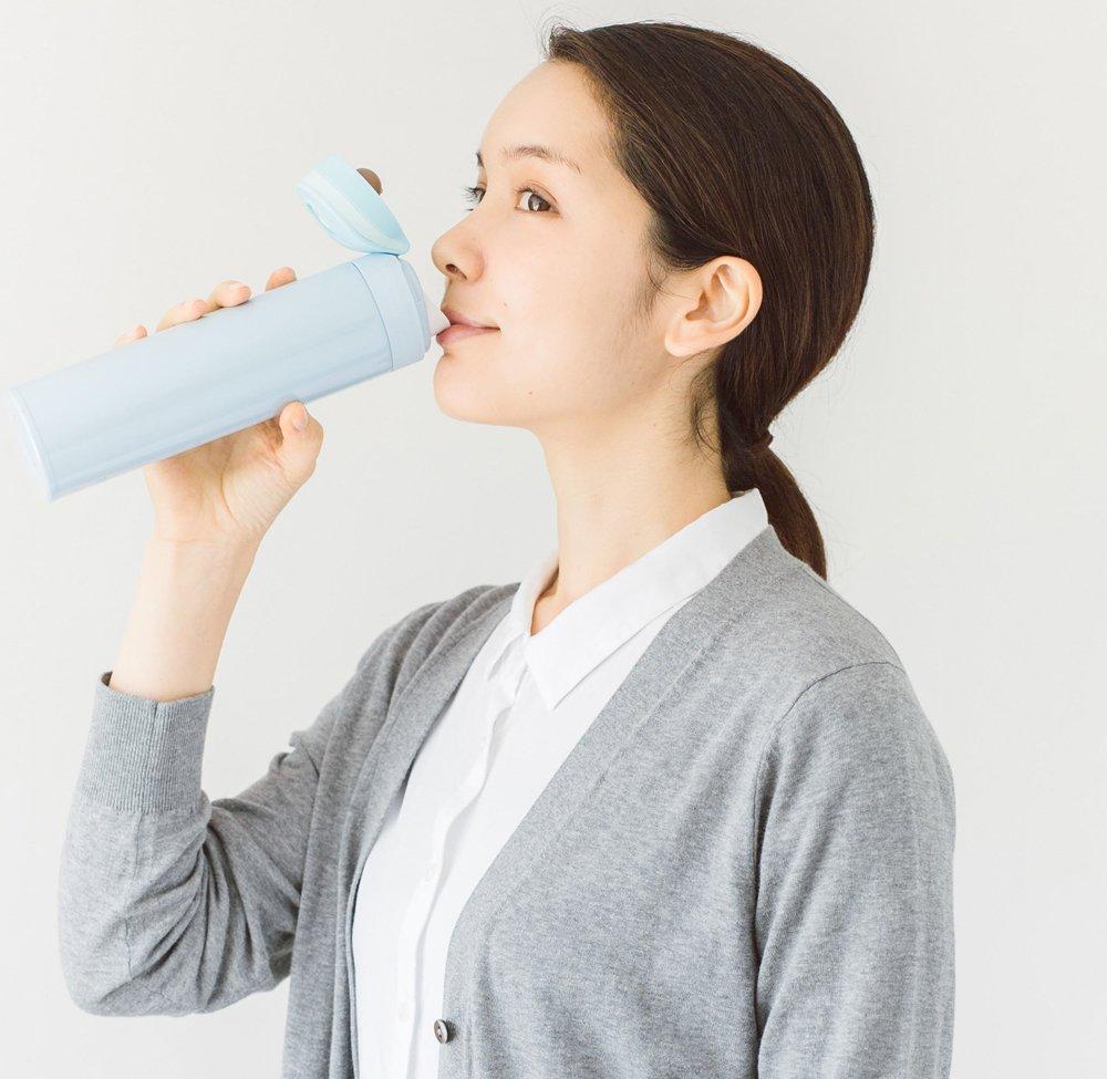 Thermos Vacuum Insulated Portable Mug with BL One-Touch Opening, 0.45L, Blue, JNS-450