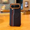 For Honor Magic 8 Pro Air Case Magnetic Carbon Fiber Pattern Vegan Leather Contrast Color Soft Silicone TPU Back Cover