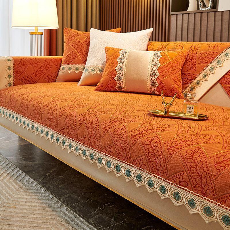 Chenier Sofa Cushion Light Luxury Modern High-End Nordic Four-Season Universal Non-Slip  New Leather Case Cover Cloth