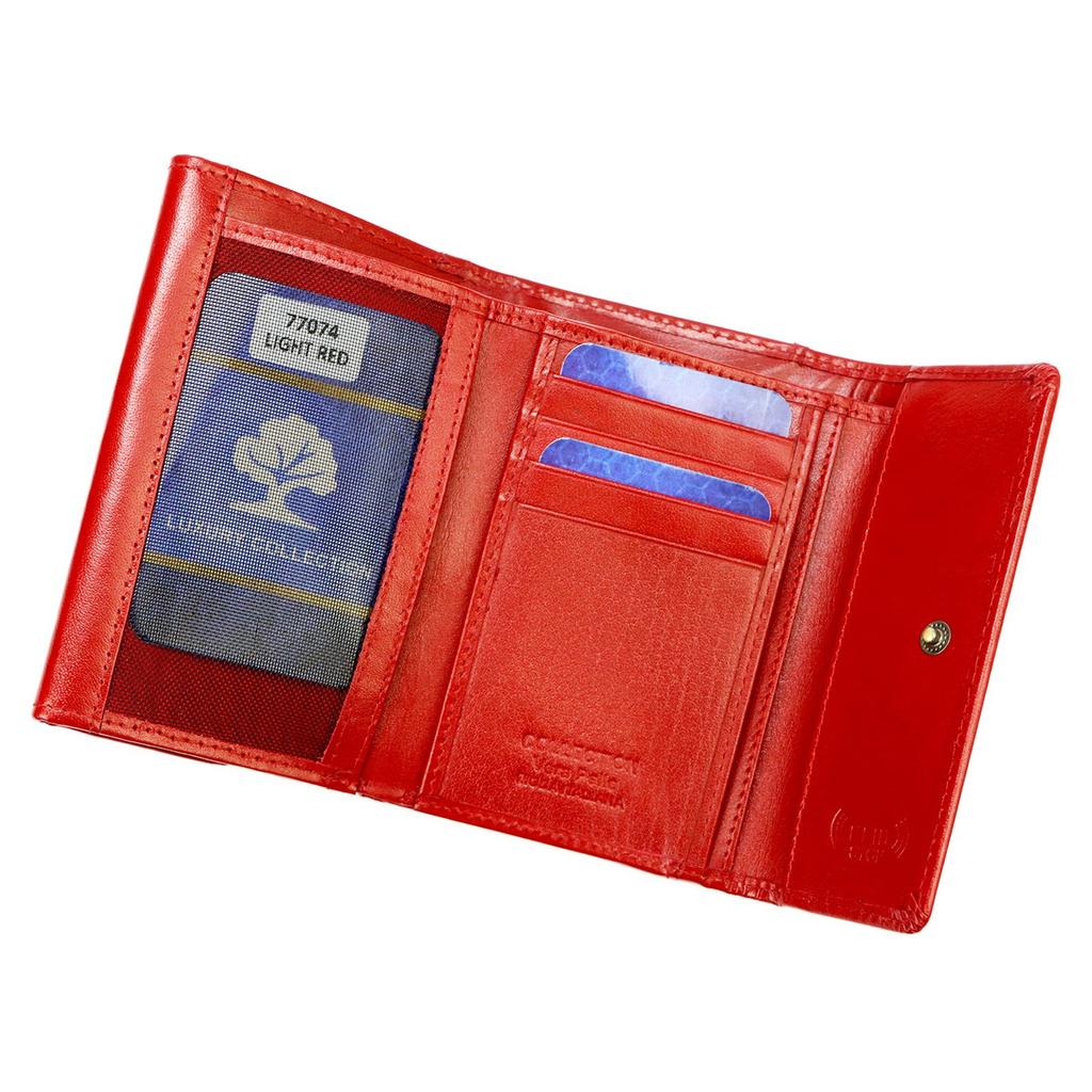 Skórzana Damska Portmonetka Zapinana Luxury Z RFID