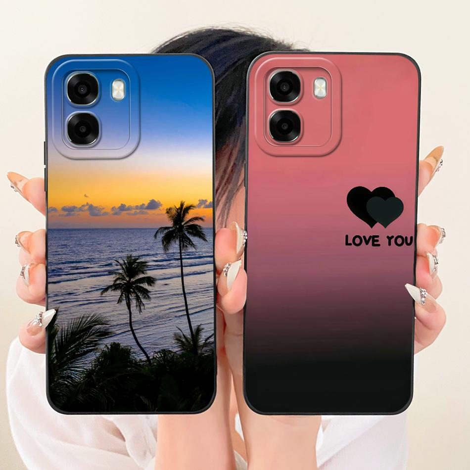 For OPPO A6X A6 A6T Pro 4G 5G 2026 Fashion Dusk Beach Painting Phone Case For Oppo A6 A6x A6t Soft Silicone Covers Bumpers
