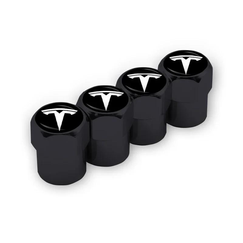 

Car Sticker 2025 New Tesla 4Pcs Dustproof Caps Car Tire Valve Stem Caps Wheel Tyre Air Caps For Tesla Model 3 Model X Y Style MO чёрный