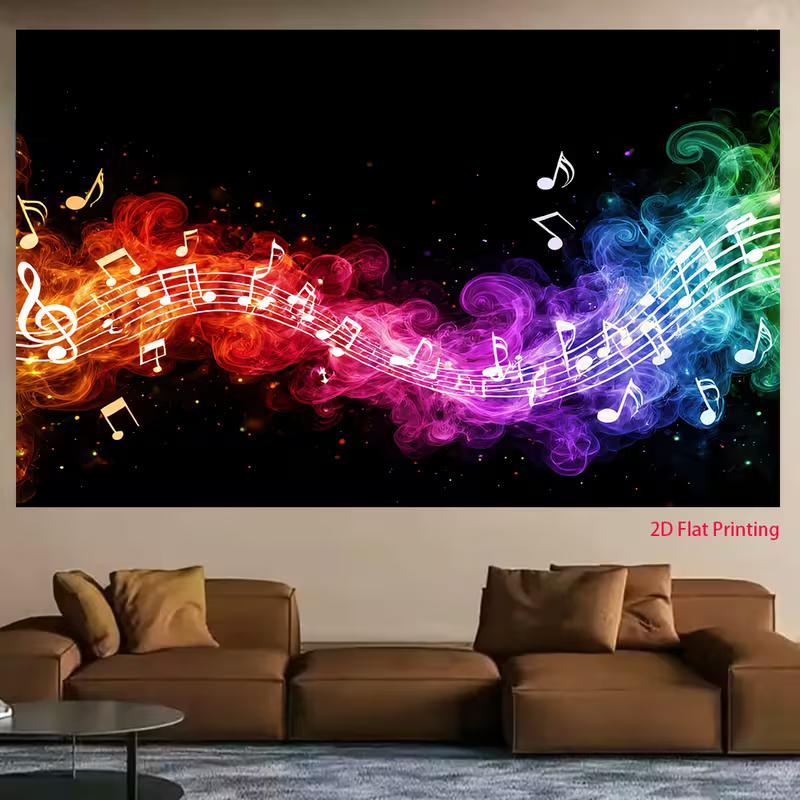 2D Abstract Colorful Music Smoke Backdrop Music Themed Party Photo Booth