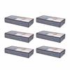 Under Bed Storage with Clear Lids, 996 X 500 X 180 Mm, 90L Large Underbed Clothes Storage Containers