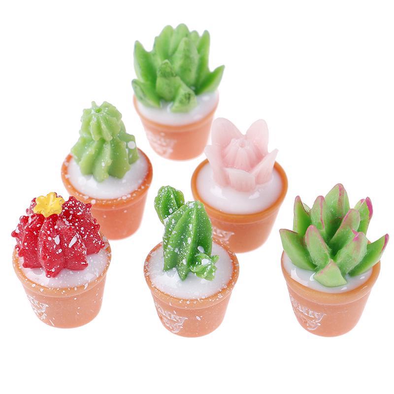 5Pcs Micro-Landscape Resin Cactus Horticultural Bonsai Diy Small Ornaments Toy