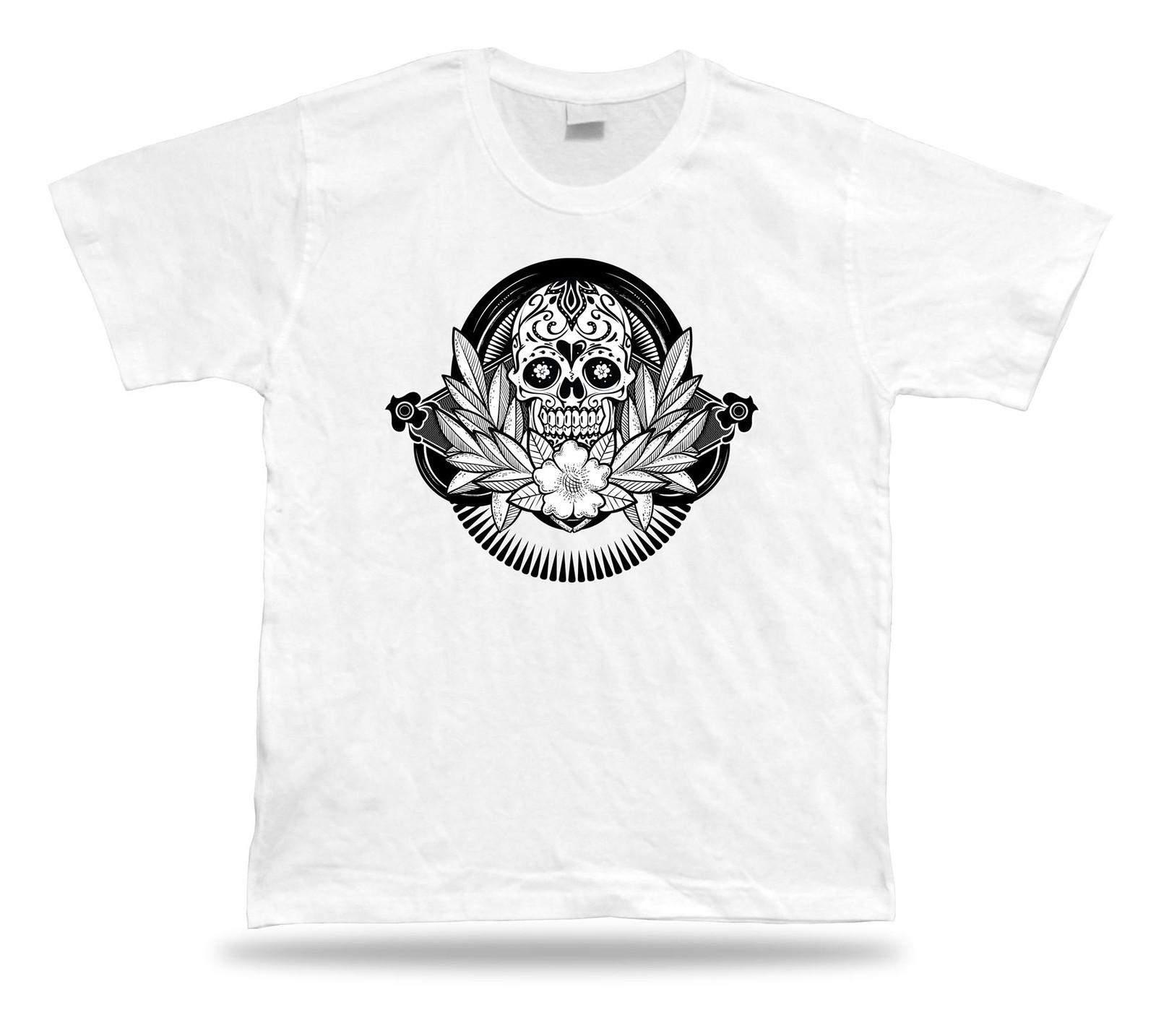 Tshirt Tee Shirt Birthday Gift Idea Floral Sugar Skull Mexican Holiday Dead S разноцветный