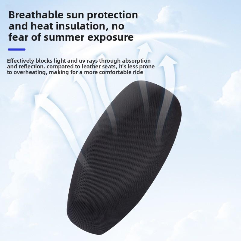 Universal motorcycle seat cover, quick-drying, heat-insulating, sun-protective, anti-slip, wear-resistant seat cover net sleeve