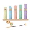 [Exklusiv im Woody Puddy Official Store] Erste Bausteine RING10 (Pastell) Holzspielzeug Lernspielzeug für 1-2-Jährige