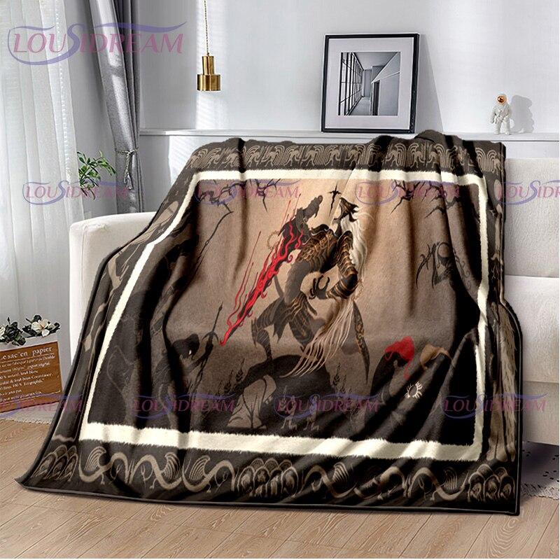Personalized Elden Ring Blanket The Tarnished Print Flannel Blanket Ranni Soft Warm for Beds Throw Sofa Cover Bedspread