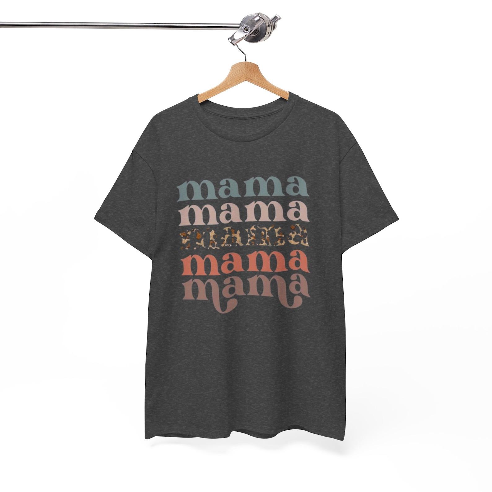 Retro Mama Shirt, Leopard Mama Shirt, Motherhood Shirt, Cute Mom Shirt,Mothers Day Gift, Mama T-shirt,Mom Life Shirt,Mama Shirt S