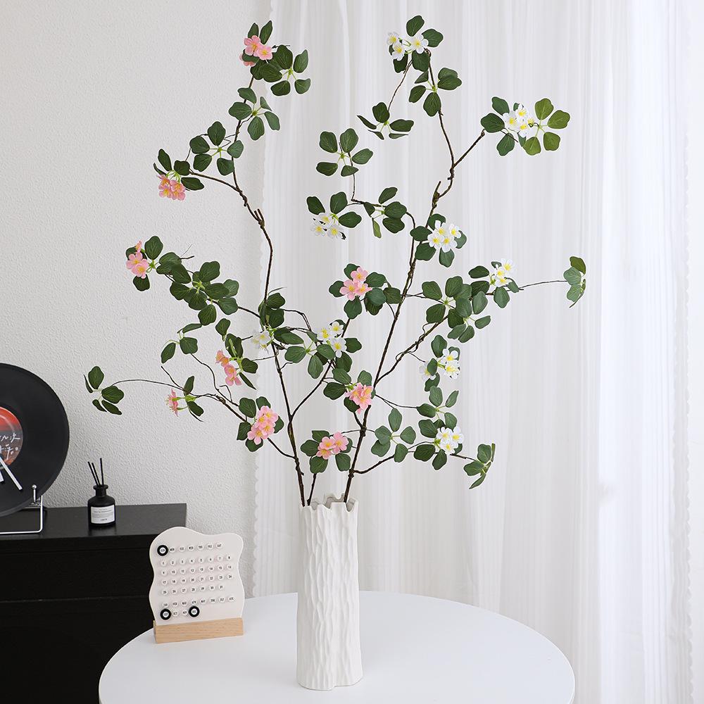 Large Faux Apricot Blossom Green Plant Vine for Wedding or Living Room Decor