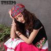 WTEMPO Women Casual Mexican Style Ethnic Vintage Embroidery Flower Black Blue Pink Red Printed Hats