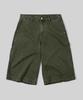 Beodeonteu Dyed Washed Carpenter Cotton Bermuda Shorts [Khaki]