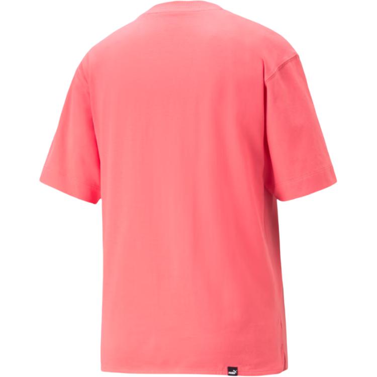 Puma Her Tee Logo Print Round Neck Pullover Style Breathable Short Sleeve T-Shirt Women Tops Heart-Red 676650-63