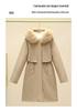 Women's Mid-Length Winter Parka: Thickened Velvet, Korean Style, Loose Fit, Large Fur Collar Cotton Jacket