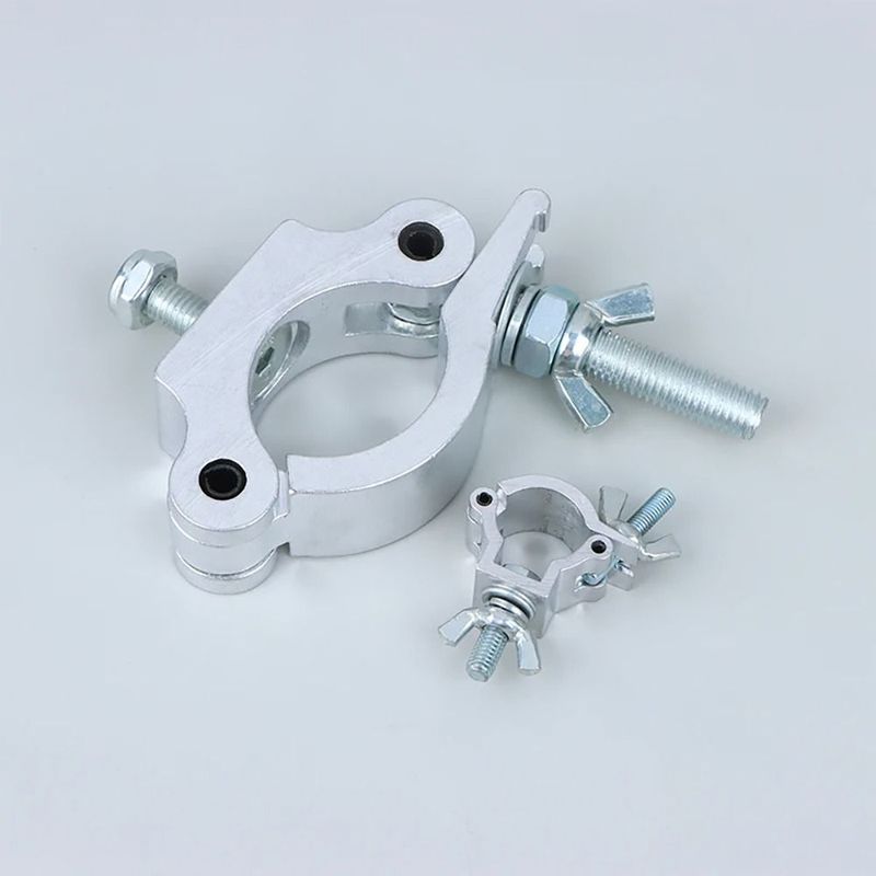 1Pcs Aluminum Alloy Stage Lights Truss Clamp Quick Release Clip Bracket DJ Light Clamps Silver 18-21mm 38-52mm Lamp Hanger Hooks
