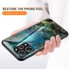 For Xiaomi Redmi 12 4G Shockproof Hybrid Case Tempered Glass+ PC+TPU Marble Pattern Phone Cover