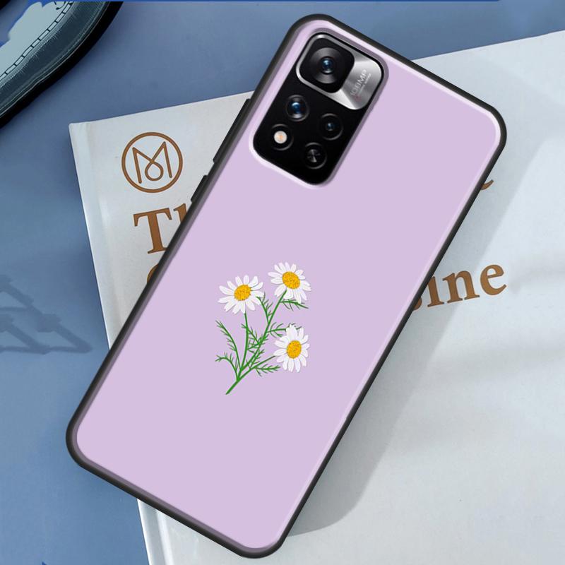 Cute Daisy Flower Case For Xiaomi Redmi 13C 10C 12C 14C Redmi Note 14 13 Pro 12 11 9 10 9S 10S 11S 12S Cover