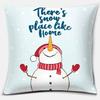Cute Christmas Snowman Square Pillowcase Home Decoration Car Sofa Cover Anime Body Pillow  Outdoor Pillow Covers