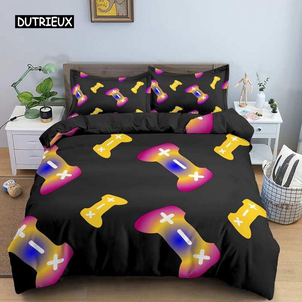 Comfortable Stylish Pattern Duvet Cover Set 3-Piece Set With Duvet Cover And Pillowcases King Queen Twin Sizes For Boys Girls And Kids