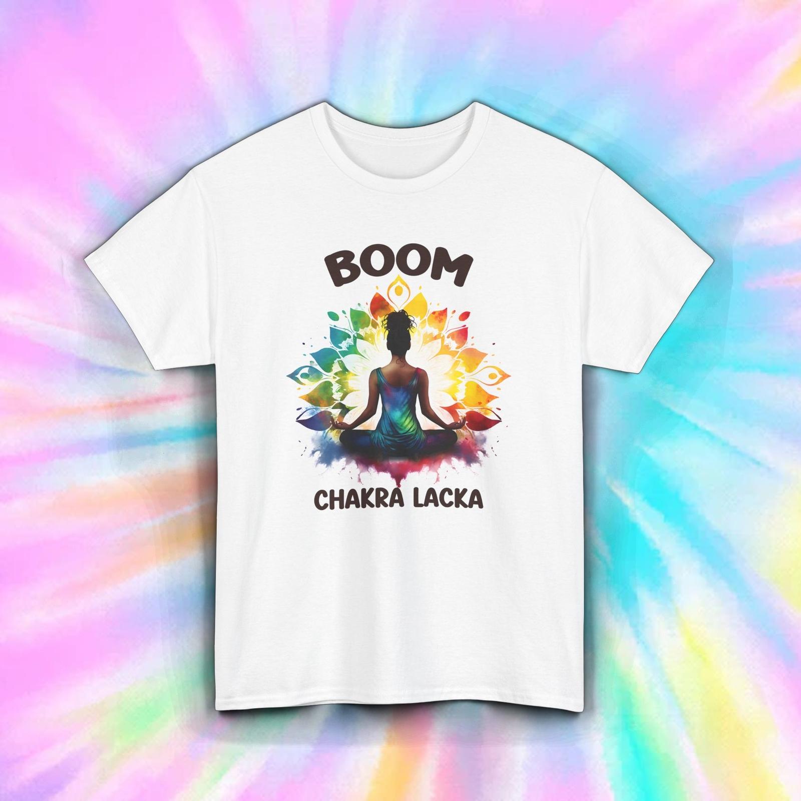 Boom Chakra Lacka Shirt Meditation Yoga Energy Zen Spiritual Graphic Tee S-5XL M