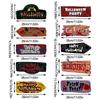 10 PCS Paper Terror Road Signs Scary Design Assorted Styles Warning Sign Halloween Decorations Beware Yard Signs Halloween Party