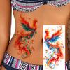 1 Sheet Phoenix Watercolor Temporary Tattoos For Women Girls Fake Covers Up Water Transfer Tattoo Sticker Adults Arm Waist Thigh
