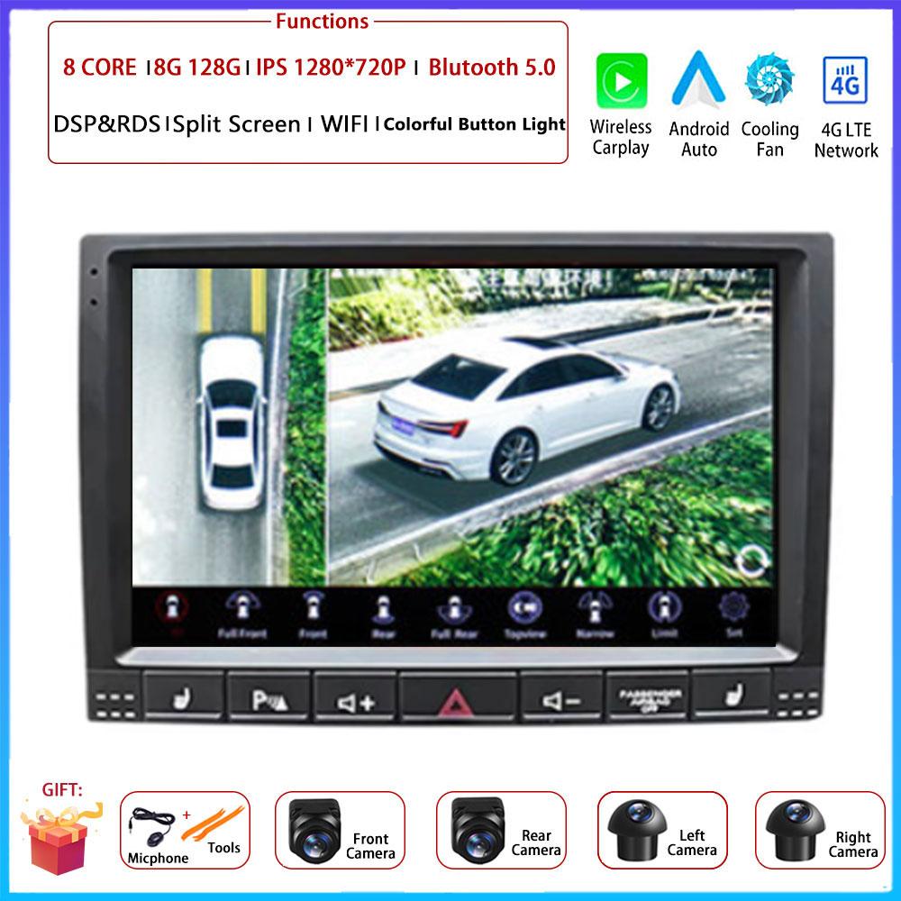 9"4G Android OS For Volkswagen VW Touareg 2002 - 2012 Car Radio Stereo Multimedia Video GPS Navigation Player QLED Screen BT 5.0