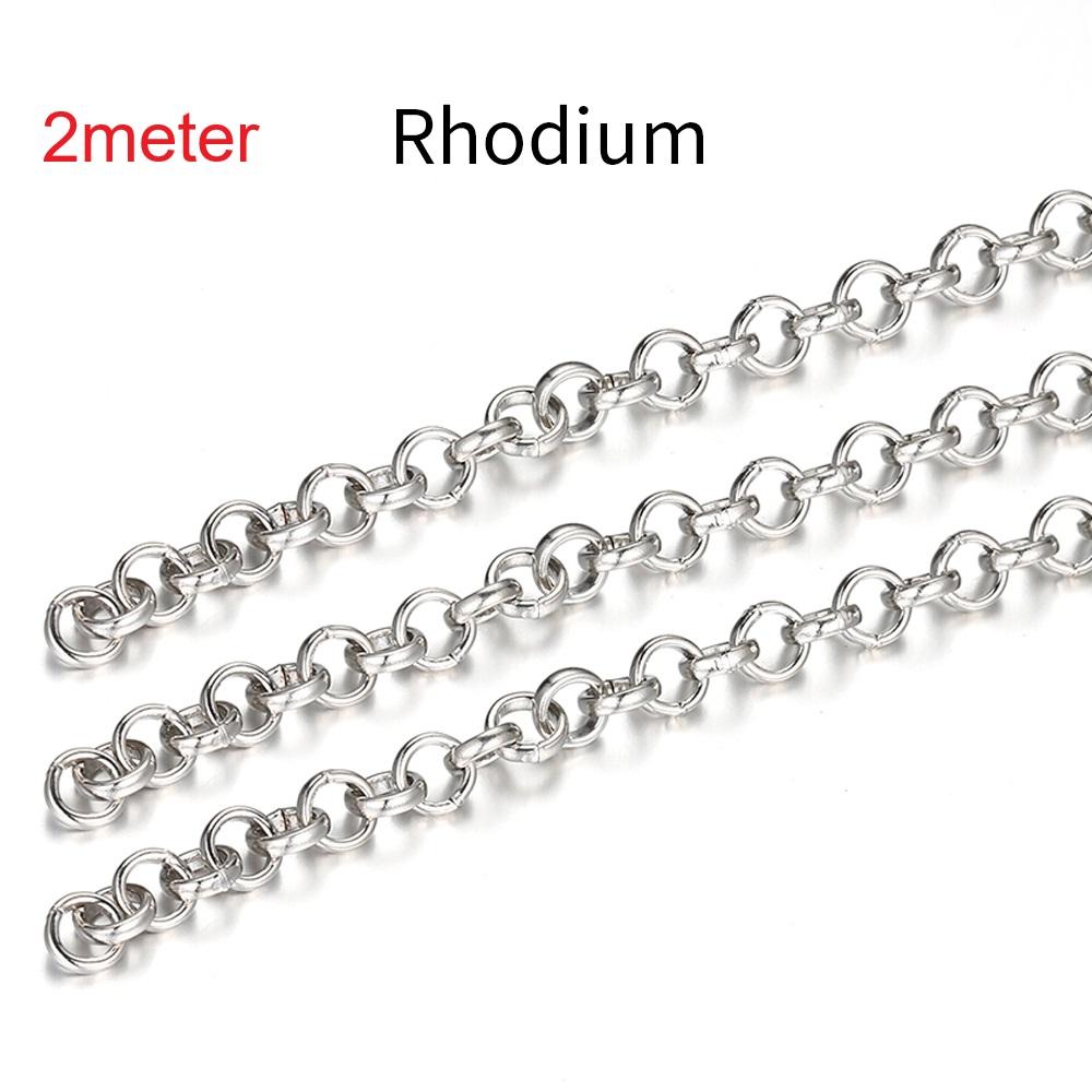

1Meter 2Meter Embossed O Shape Necklace Chains Copper Bracelet Cable Link Bulk Open Ring Chains for DIY Jewelry Making Findings