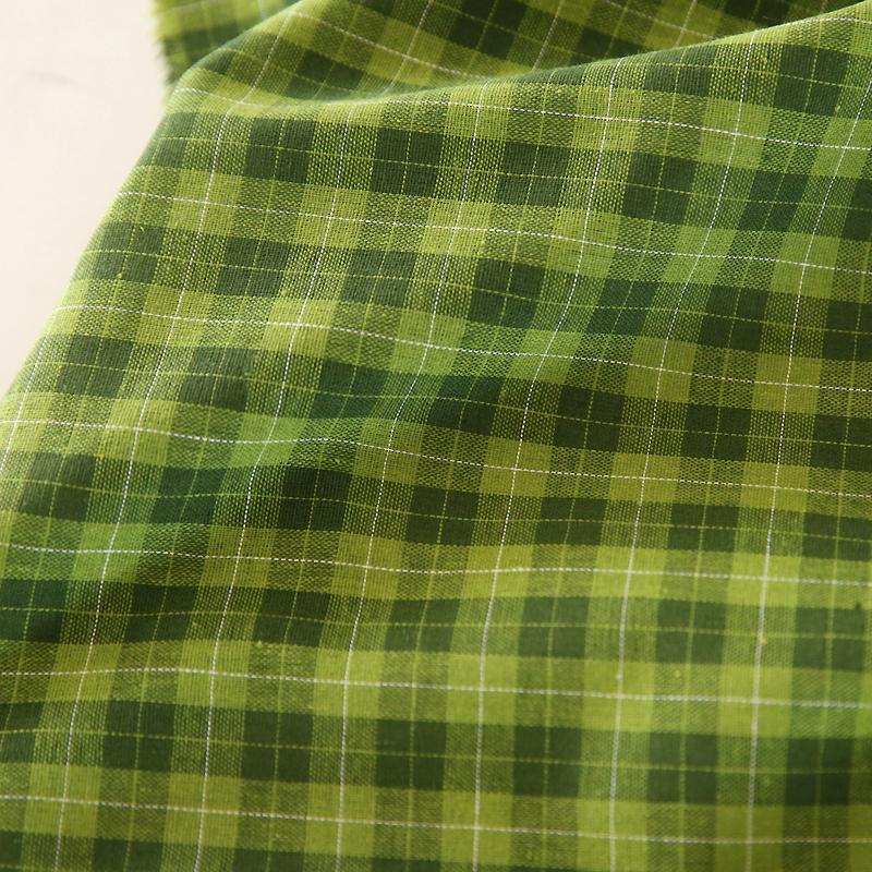 1/2/5m Pitaya Red Plaid Yarn-Dyed Polyester Cotton Fabric Spring and Summer Yarn Dye Green Plaid Cloth DIY Shirt Dress Clothing