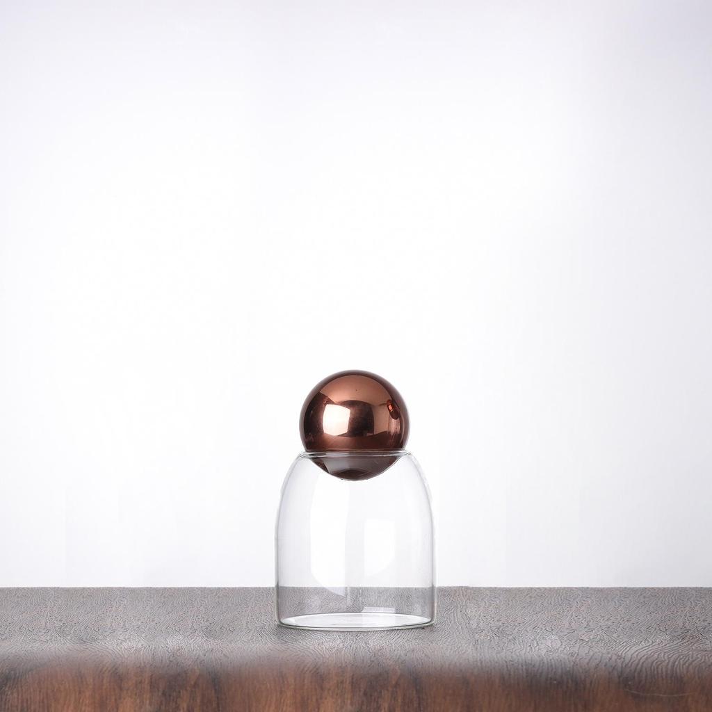 Modern Glass Coffee Bean and Tea Storage Jar with Cork Stopper