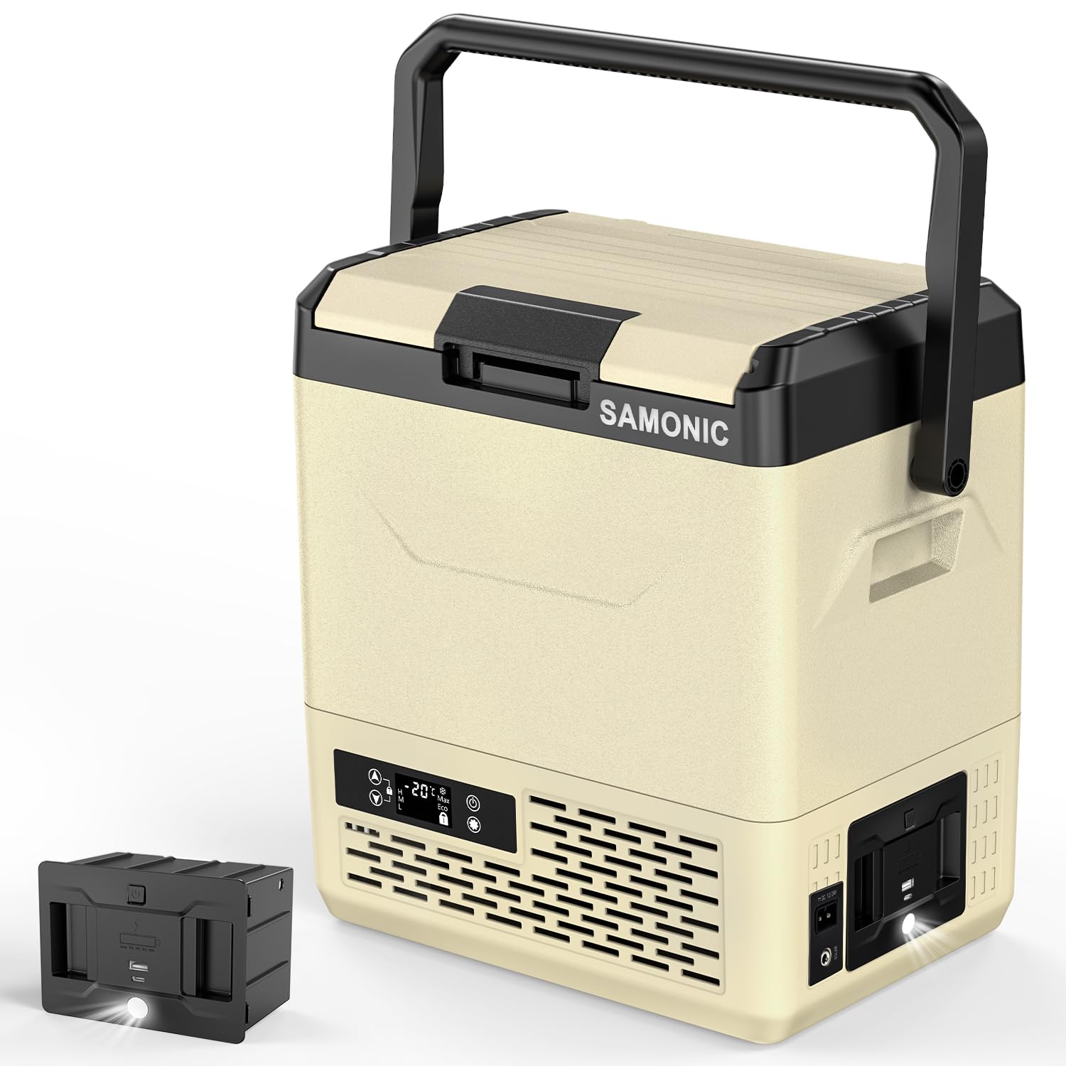 

SAMONIC Портативный Автомобиль до 15600 мАч Большой Быстрый Реверсивное Открытие и Закрытие Крышки Компрессор Питание Автомобиль Компактный 16 л с Тихим Низким Напряжением Идеально подходит для Автомобиля