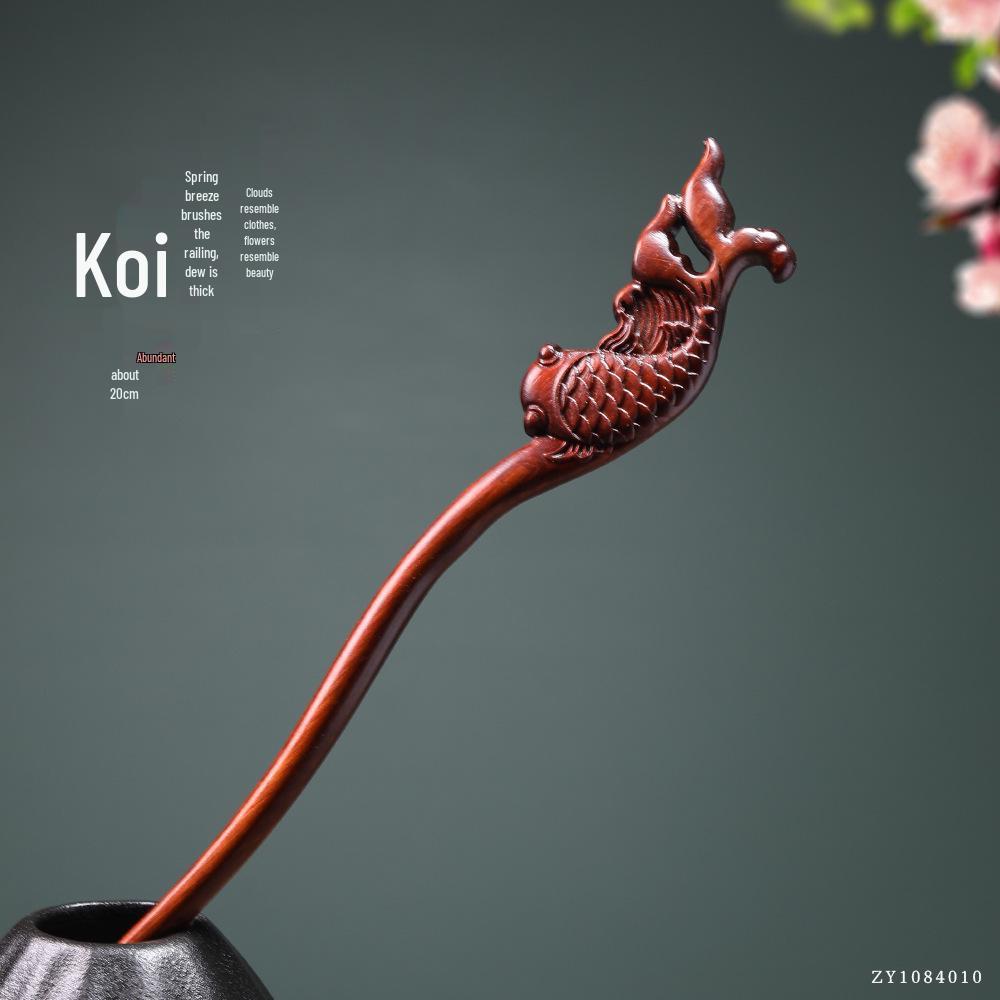 Rosewood Hairpins: Antique-Style Wood Hair Accessories for Hanfu & Qipao