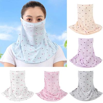 Traceless Ice Silk UV Protection Mask Sun Protection Neck Cover Sunscreen Mask  Bike Cycling