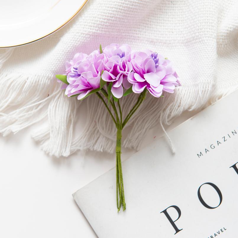 18PCS Artificial Flowers Bouquet Stamen Wedding Party Christmas Decorations Home Handmade Wreath Gift Scrapbook Craft Fake Plant