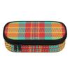 Pen Case Large Capacity Easy Open Zipper 300D Polyester with Main Compartment Mesh Pocket and Pen Slots for Classroom Use