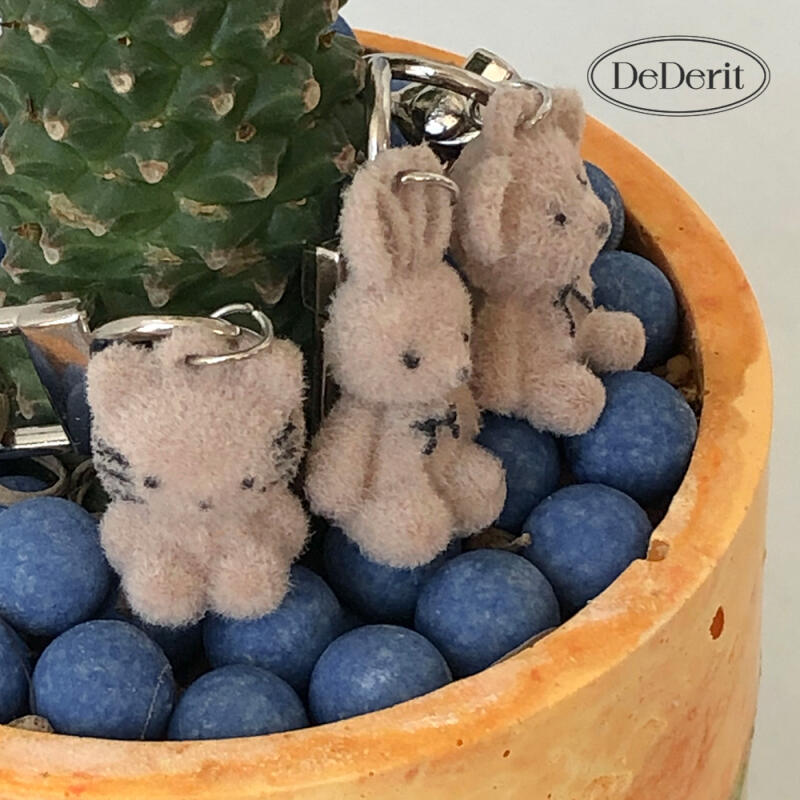 Cute Velvet Mini Animal Keychains: Cat, Bear, Rabbit