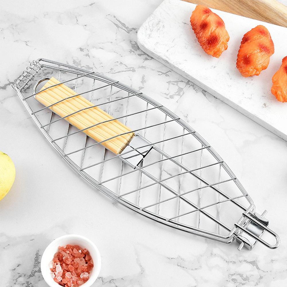 Fish Grilling Basket for Grill Ideal for BBQ, Camping, Charcoal and Gas Grills