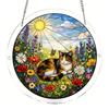 Yousheng Acrylic Puzzle Suncatcher DIY Jigsaw Puzzle Suncatcher Kit with UV Printed Design Colorful Window Hanging Ornament for Home Garden Decor