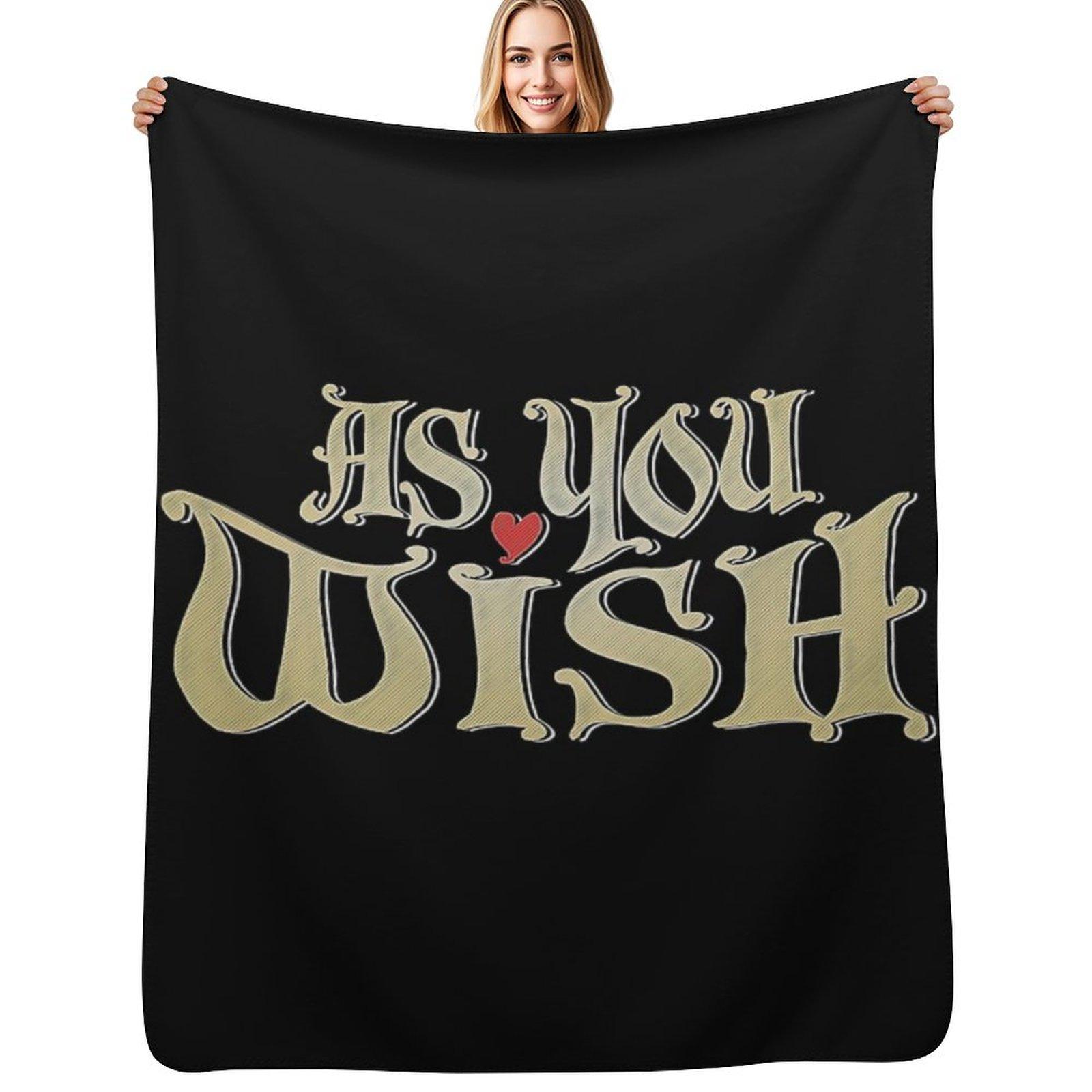 Princess Bride Throw Blanket Travel Size Cozy Blanket for Plane Train Size: 75*100cm, Weight: 230 GSM